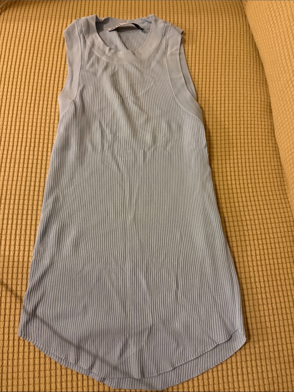 Zara Ribbed Sleeveless Tank top - Light Blue